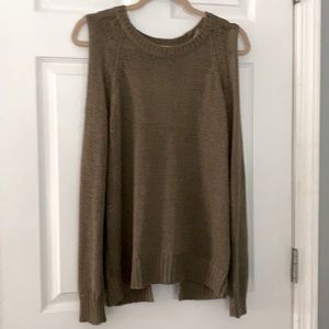 Cute Aqua cold shoulder and cut out back sweater